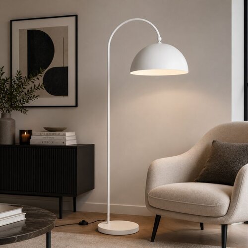 Opviq podna lampa Derya-18800-A, 1 &amp;times; E27, bela Slike
