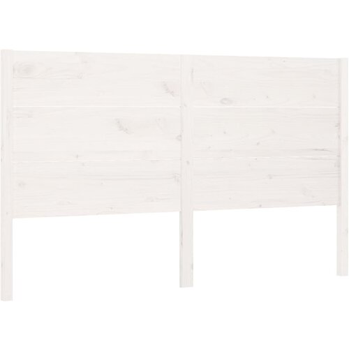 VidaXL Posteljno vzglavje belo 206x4x100 cm trdna borovina, (20684246) Slike