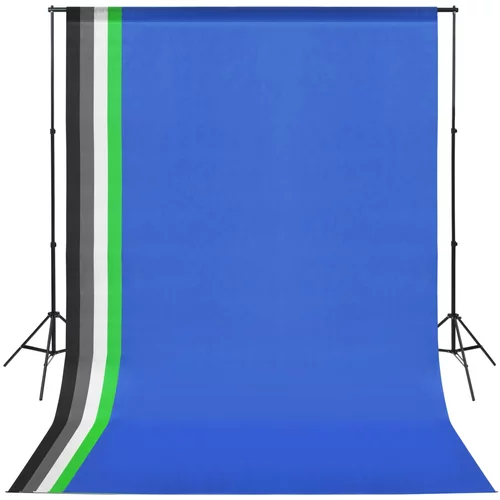 vidaXL Komplet za fotografski studio s 5 barvnimi ozadji in okvirjem