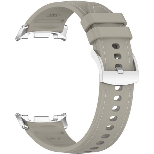 INF Združljiv s Samsung Galaxy Watch8 Silikonski usnjen pašček - Eleganten nadomestni pas Grey, (5000079666) Cene