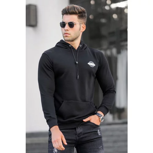 Madmext Men's Black Printed Sweatshirt 5297
