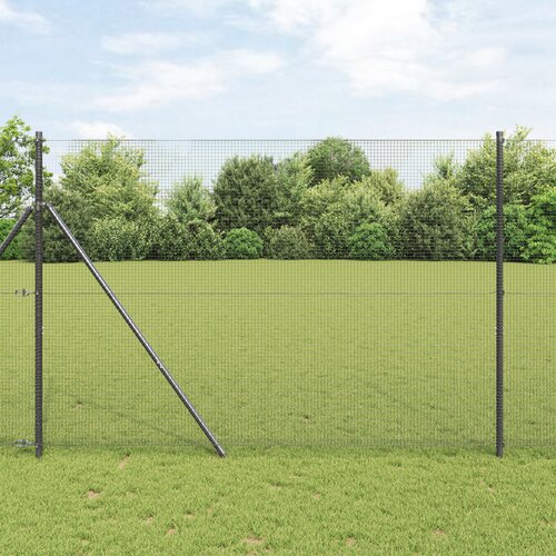 vidaXL varjena žična ograja s 13 stebrički siva 1,5x25 m jeklo Cene