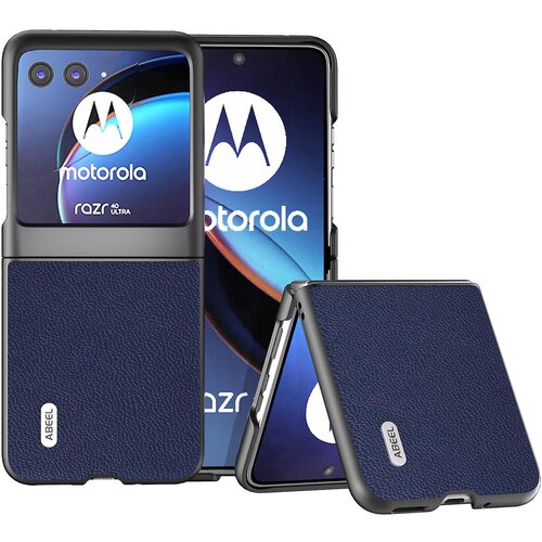 INORCO ABEEL Za Motorola Razr 40 Ultra 5G goveje usnje + ovitek za telefon za osebni računalnik Mat robovi Pokrov za telefon, (22035845) Cene