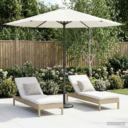  Vrtni suncobran 230 x 230 cm Poliester Pravokutni Krem Cene