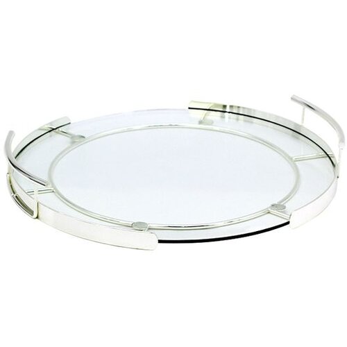 Schafer Sch&auml;fer Glass Tray srebrna &Oslash; 36 cm Cashi Cijene