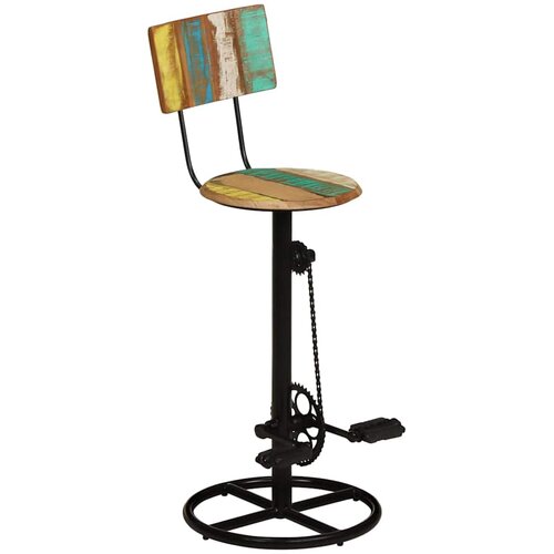  Barski stolci 2 kom od masivnog obnovljenog drva &amp;Scaron;arena 44 x 44 x 112 cm Slike