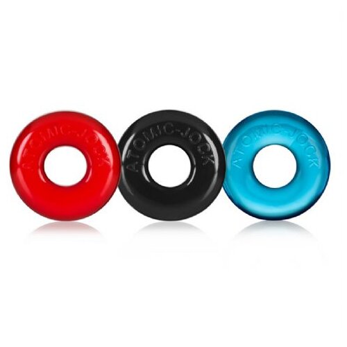 Oxballs Obročki za penis Donut Small, 3 kosi, pisani Slike