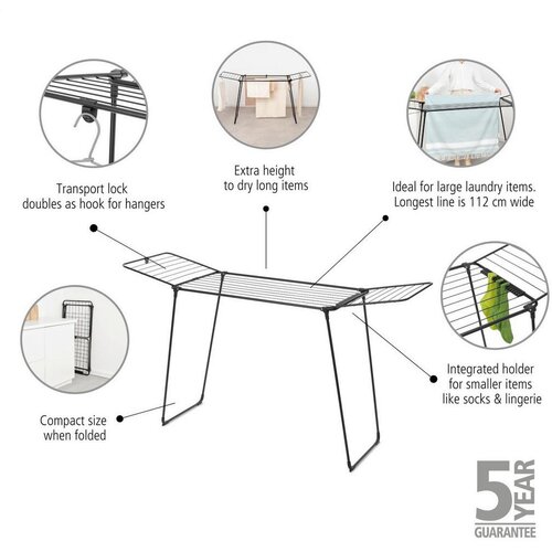 Brabantia mat crna su&amp;scaron;ilica za rublje 22 m hangon too Slike
