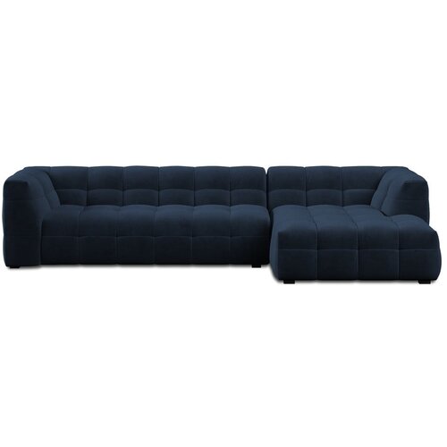 Windsor & Co Sofas plava baršunasta kutna garnitura Vesta, desni kut Cijene