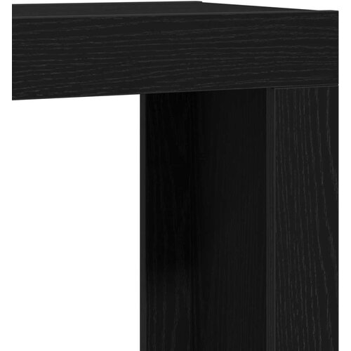 VidaXL Složivi stolić Set od 3 Crni hrast MDF Veliki stolić, 61x30x50 cm Slike