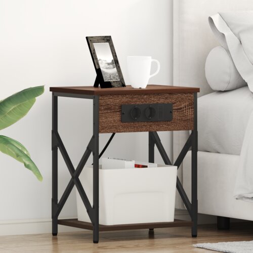 vidaXL Noćni ormar 2 pcs Smeđi hrast 41 x 31 x 51 cm Konstruirano drvo Cene