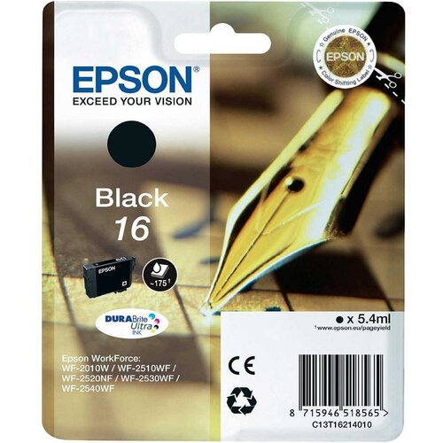 Epson ČRNILO ČRNO 16 C13T1621, (554176) Slike