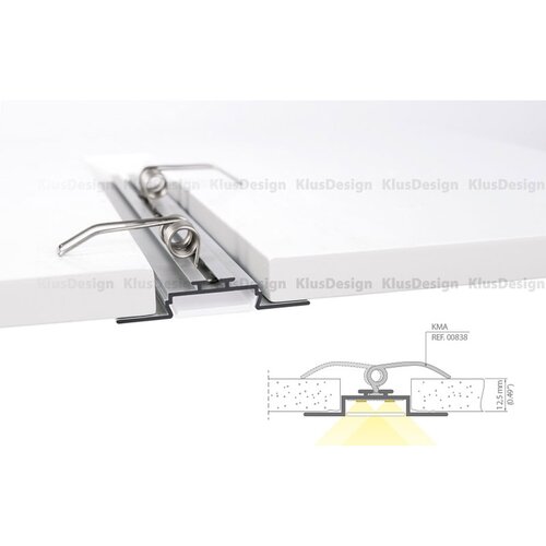 KLUS LED profil OPAC-30 ALU - vgradni, mat Slike