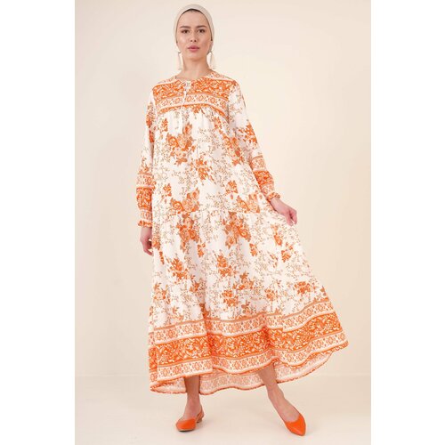 Bigdart 1947 Patterned Dress - Orange Cene