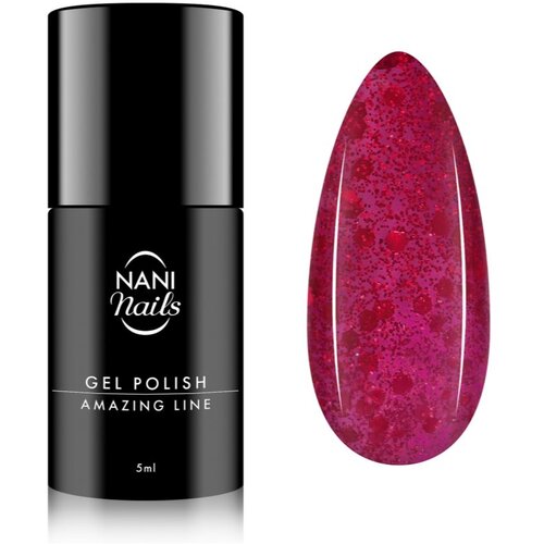 NANI Nails NANI Amazing Line gel lak za nokte nijansa Crimson Confetti 5 ml Slike