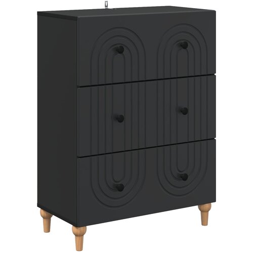  Ormar s ladicama Crna 66 x 34,5 x 90 cm Konstruirano drvo Cene