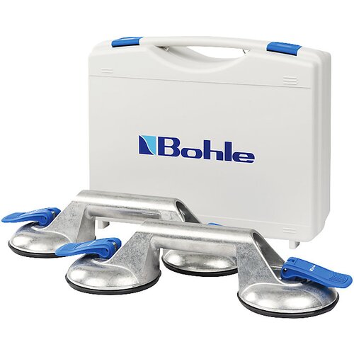 Bohle sesalni dvižnik VERIBOR&amp;reg; blue line, de 2 kosa, osrednji del iz aluminija z 2 glavama in vzdolžnim ročajem, nosilnost 60 kg, plo&amp;scaron;ča s &amp;Oslash; 120 mm Slike