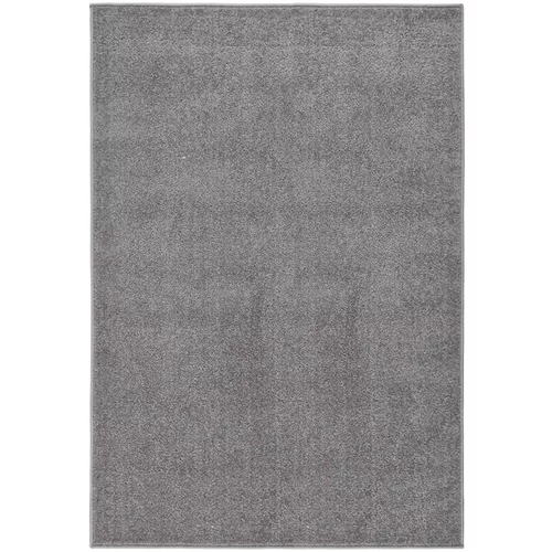 vidaXL Tepih s kratkim vlaknima 200 x 290 cm sivi