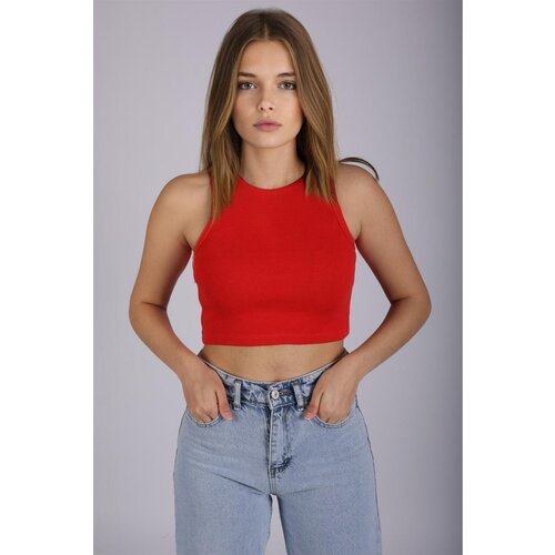 Madmext Mad Girls Red Crop Top Slike