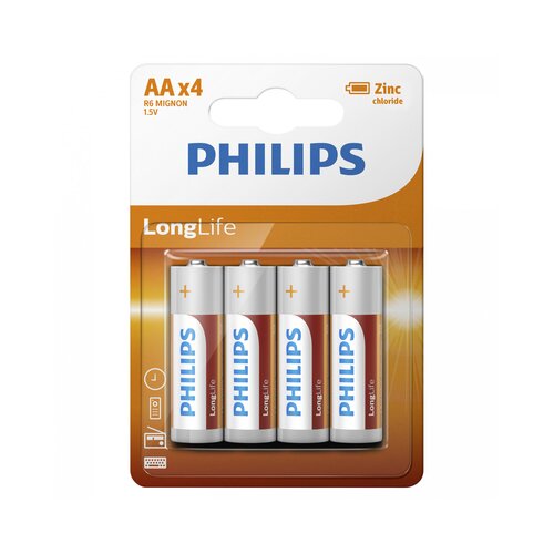 Philips Longlife Baterija R6/AA 6RL4B10 (1/4) Slike