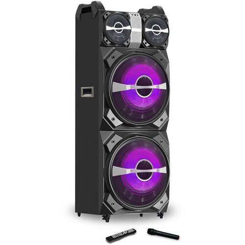 Akai karaoke 300W, DJ mikseta, EQ, FM, dual ulazi, daljinski, bež mikrof DJ-T5, (4905192532215) Slike