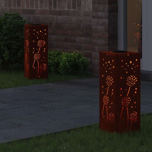  Solarna LED svjetlost za stazu 2 pcs Corten čelik Corten čelik Slike