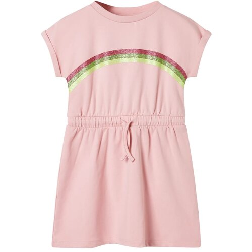 vidaXL Dječja haljina s vezicom svjetloružičasta 92 Cijene