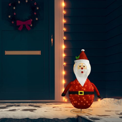  Ukrasna božićna figura Djeda Mraza LED luksuzna tkanina 90 cm Cene