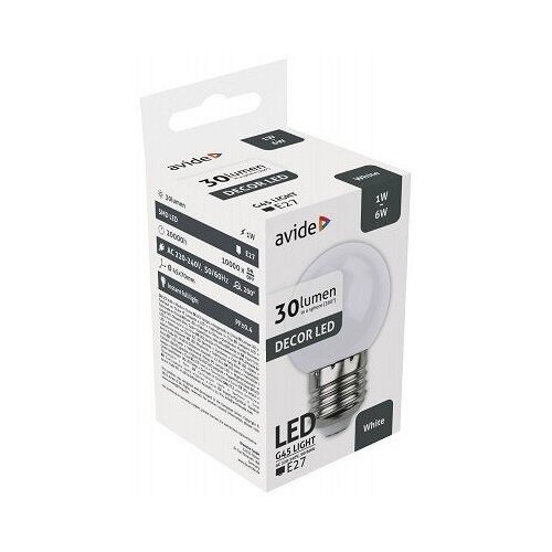 Avide LED SIJALICA E27 G45 1W BELA Cene