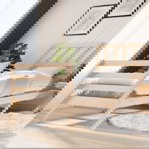 vidaXL Okvir za krevet od masivnog drva 90 x 190 cm 3FT jednokrevetni Cijene