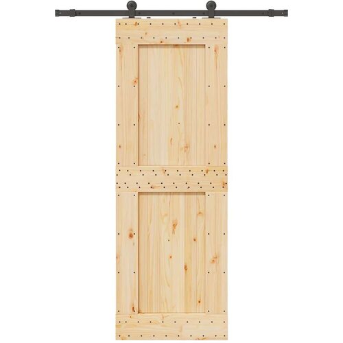 vidaXL Klizna vrata s priborom za montažu 80 x 210 cm masivna borovina Cijene