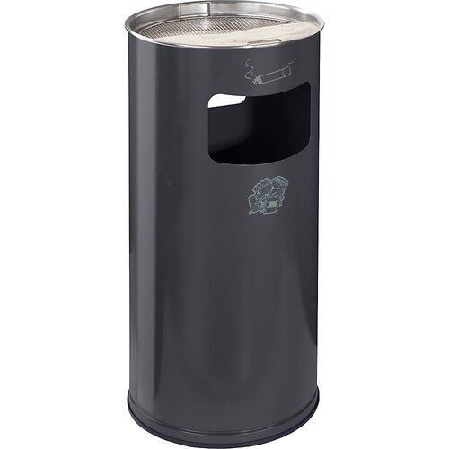 VAR Kombiniran pepelnik, prostornina 37 l, VxØ 700 x 320 mm, jeklo, antraciten Cene