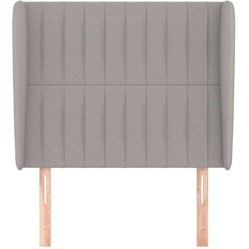  Uzglavlje s u&amp;scaron;ima svjetlosivo 93x23x118/128 cm od tkanine Slike