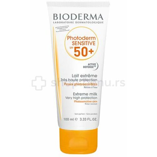 Bioderma photoderm sensitive mleko za lice i telo spf 50+ 100 ml Slike