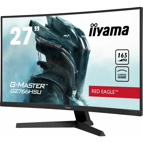Iiyama Red Eagle G-master G2766HSU-B1 68,5cm (27") FHD VA 165Hz DP/HDMI/USB FreeSync zvočniki ukrivljen gaming monitor, (21144780)