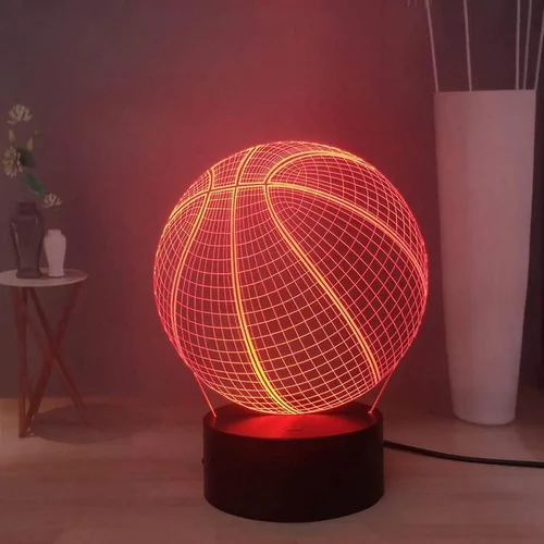 Venisymlis 3D Košarkarska Nočna Lučka, 16 Barv LED, USB, Na Dotik, Dekoracija Za Fante In Moške, (22068328)