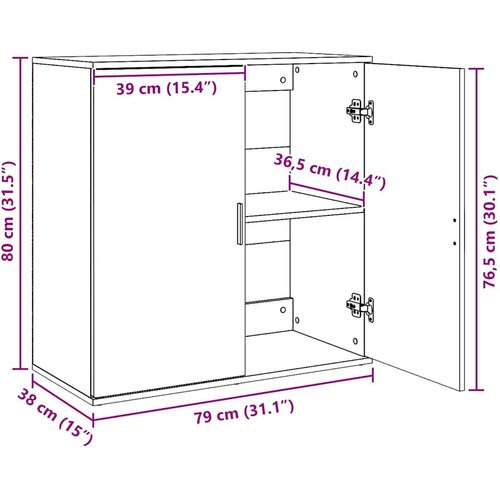  Komoda 2 kom bijeli 79x38x80 cm od konstruiranog drva Slike
