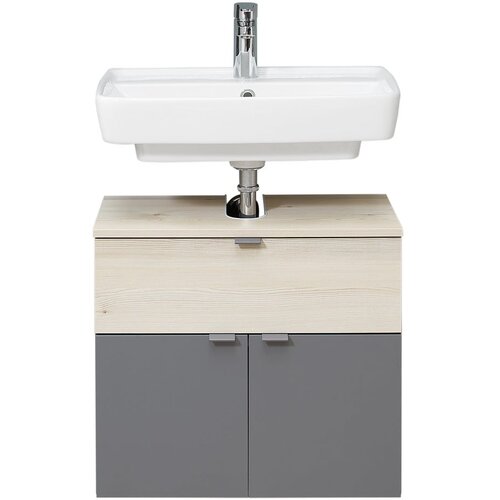 Pelipal Siva/v naravni barvi stenska omarica brez umivalnika v borovem dekorju 53x60 cm Quickset 394 – Cene