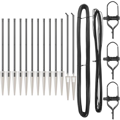vidaXL Stebri za ograjo s konico 13 kosov Ø32 mm 100 cm Galvanizirana jeklo Cene