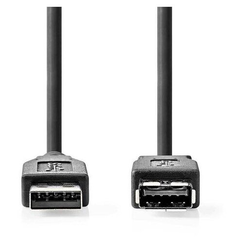 Kabel USB 3.2 GEN 1 A MUŠKI - A ŽENSKI 2.0 M CRNI NEDIS CCGL61010BK20 Cene