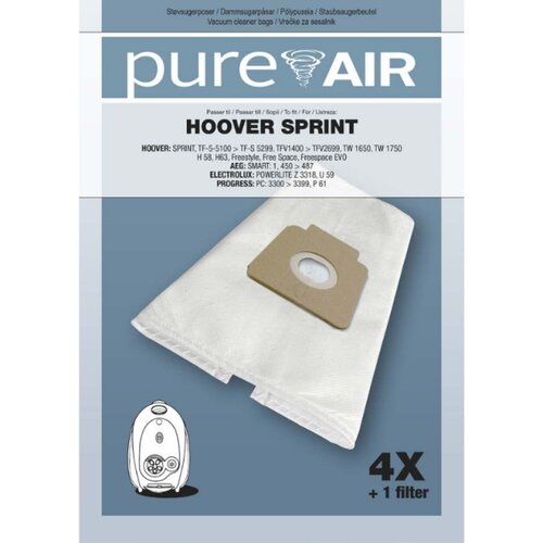 Pure Air Vrečke za sesalnike HOOVER SPRINT - 20 vrečk + 5 filtrov, (5000257132) Cene