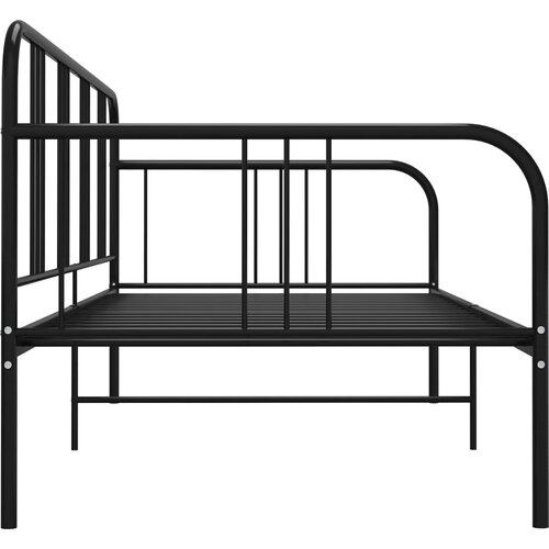  Okvir za krevet na razvlačenje crni metalni 90 x 200 cm Slike