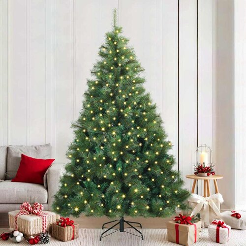  Umjetno božićno drvce s stalakom Zelena 210 cm PE i PVC 130 x 130 x 210 cm Slike