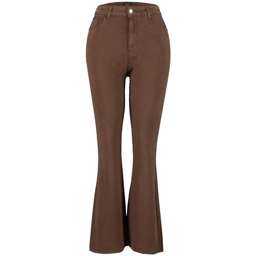 Trendyol Curve Plus Size Jeans - Brown - Slim Slike