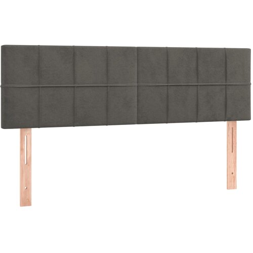 Maison Chic Posteljno vzglavje - Vzglavna omarica 2 kosa temno sivo 72x5x78/88 cm žamet, (22078101) Cene