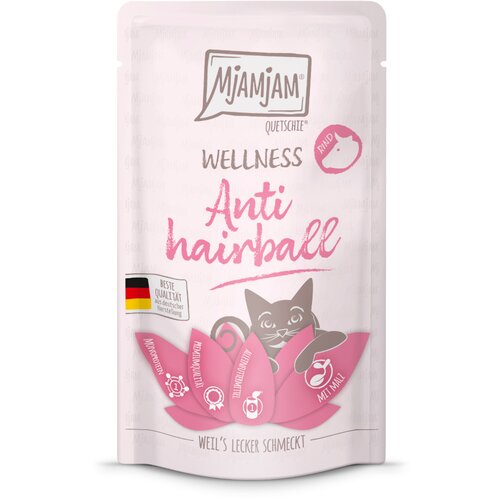 MjAMjAM Wellness 12 x 125 g - Anti Hairball - govedina Slike