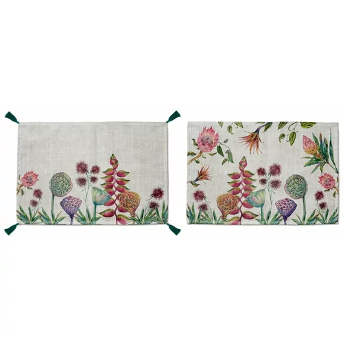 Tierra Bella Set od 2 podmetača s mješavinom lana Wildflowers, 30 x 45 cm