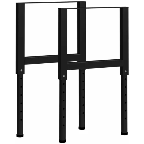 vidaXL Okviri za radni stol 2 kom metalni 55 x (69 - 95,5) cm crni