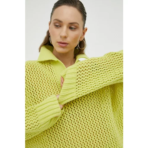 Samsoe Samsoe Vuneni pulover za žene, boja: zelena