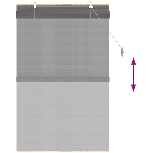 Rolo zavjesa Siva 100 x 160 cm Bambus Slike